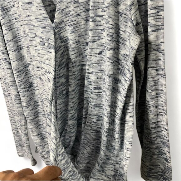 Loft Womens Draped Long Sleeve Top Size L Polyester Rayon Spandex Blend - Picture 10 of 10